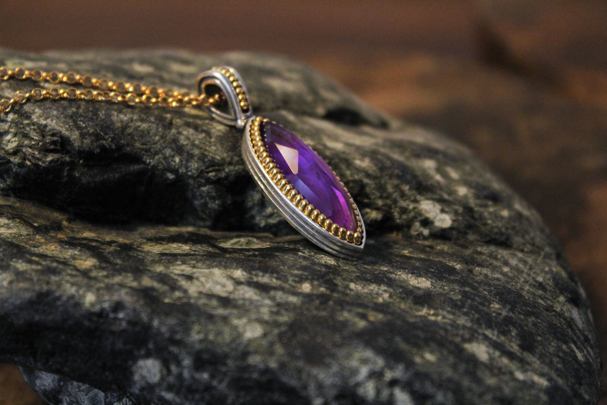 Amethyst Drop Pendant - Image 2