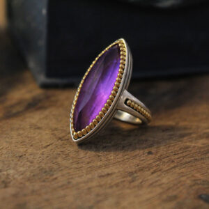 Amethyst Drop Ring