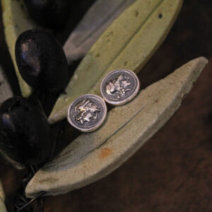 Athena Stud Earrings in Silver