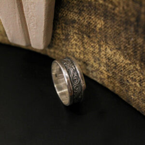 Oxidized Silver Band Ring